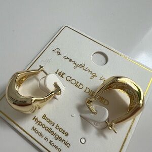 Do everything in love, 14K karat gold dipped earrings